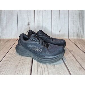 Hoka One One BONDI Men's Size 10 2E WIDE 1127953/BBLC Black Running Shoes